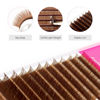 Picture of TDANCE Colorful lashes extension DD Curl 0.07mm Thickness Semi Permanent Individual Eyelash Extensions Silk Volume Lashes Professional Salon Use Mixed 8-15mm Length In One Tray (Brown,DD-0.07,8-15mm)