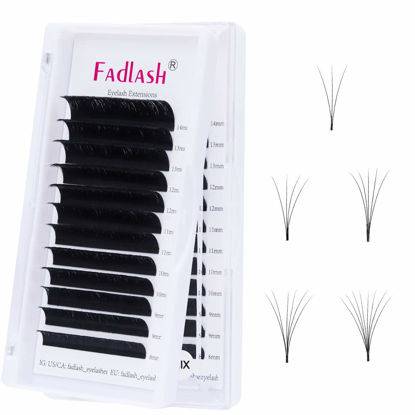 Picture of Mega Volume Lash Extensions 0.03-0.10mm C D CC DD L Curl 8-30mm Length Easy Fan Volume Lashes Self Fanning Eyelash Extensions 2D-20D (0.03-CC, 8-14mm Mix)