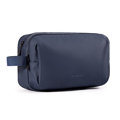 Picture of BAGSMART Toiletry Bag for Men, Travel Toiletry Organizer Dopp Kit Water-resistant Shaving Bag for Toiletries Accessories (Navy-Basic, Ⅰ - Medium)