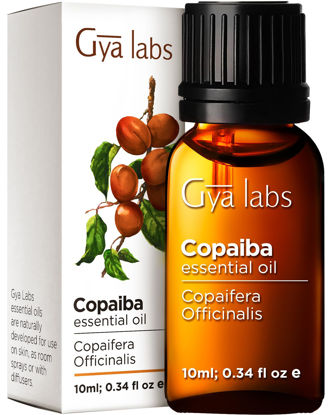 Picture of Gya Labs Copaiba Essential Oil for Pain (0.34 fl oz) - 100% Pure Therapeutic Grade Aromatherapy Copaiba Oil for Skin Health, Massage & Stress