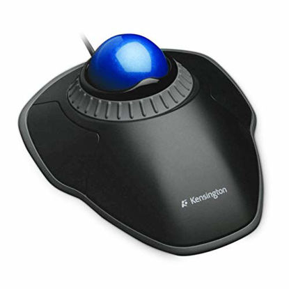 Picture of Kensington Orbit Mouse - Wired Ergonomic TrackBall Mouse for PC, Mac and Windows with Scroll Ring, Ambidextrous Design and Optical Tracking - Blue (K72337EU)