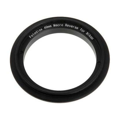 Picture of Fotodiox RB2A 49mm Filter Thread Lens, Macro Reverse Ring Camera Mount Adapter, for Nikon D1, D1H, D1X, D2H, D2X, D2Hs, D2Xs, D3, D3X, D3s, D4, D100, D200, D300, D300S, D700, D800, D800E, D40, D50, D60, D70, D70S, D80, D40X, D90, D3000, D3100, D3200, D5000, D5100, D7000, Fuji S1, S2, S3, S5