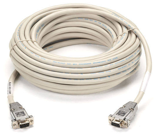 Picture of Black Box DB9 Serial Null-Modem Cable, DB9 Female/DB9 Female, 50-ft. (15.2-m)