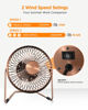 Picture of EasyAcc 6 Inch USB Desk Fan,Small and Quiet,Powerful USB Powered Portable Fan,Strong Airflow,Mini Metal USB Fan,360°Rotation,Personal Cooling Fan with 2 Speed for Home Office,Bronze(USB POWERED ONLY)