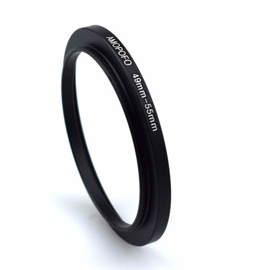 Picture of 49mm to 55mm Step-Up Ring Filter adapter/49mm to 55mm Camera Filter Ring ;Compatible All Brands 49mm Lens and 55mm UV,ND,CPL,Metal Step Up Ring