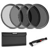 Picture of NEEWER 77mm ND Lens Filter Kit: ND2 ND4 ND8 ND16, Lens Cleaning Pen, Filter Pouch Neutral Density Filter and Accessory Kit Compatible with Canon Nikon Sony Panasonic DSLR Cameras with 77mm Lens