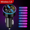 Picture of Bluetooth Car Charger, Bluetooth FM Transmitter in-car Wireless Radio Adapter for Music Player, Hands-Free Calling Car Phone Kit for iPhone 14 13 12 11 Pro Max Samsung Galaxy S23 S22 S21 S20 FE Ultra