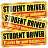 Picture of BOKA Student Driver Magnet for Car, Upgraded Please Be Patient New Driver Safety Signs, Teen Rookie Novice Driver Vehicle Bumper Magnetic Sticker for Beginner, High Reflective, Red Font, Set of 3