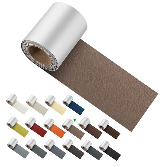 Leather Repair Patch Kit Coffee Dark Brown 4 x 60 inch Leather Repair Tape  Self Adhesive Patch for Furniture, Couch, Sofa, Car Seats Computer Chair