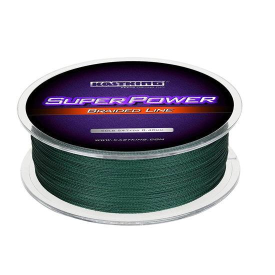 Picture of KastKing Superpower Braided Fishing Line,Moss Green,30 LB,327 Yds