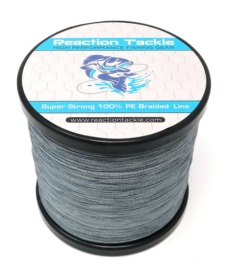 Reaction Tackle Braided Fishing Line Gray 25LB 300yd