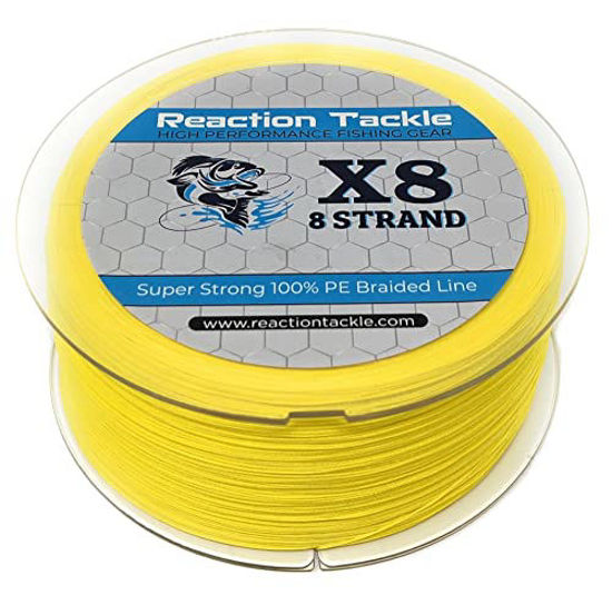 Picture of Reaction Tackle Braided Fishing Line - 8 Strand Hi Vis Yellow 80LB 500yd