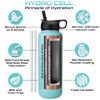 Picture of HYDRO CELL Stainless Steel Insulated Water Bottle with Straw - For Cold & Hot Drinks - Metal Vacuum Flask with Screw Cap and Modern Leakproof Sport Thermos for Kids & Adults (Teal 40oz)