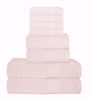 Picture of GLAMBURG Ultra Soft 8-Piece Towel Set - 100% Pure Ringspun Cotton, Contains 2 Oversized Bath Towels 27x54, 2 Hand Towels 16x28, 4 Wash Cloths 13x13 - Ideal for Everyday use, Hotel & Spa - Pink