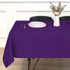 Picture of sancua Rectangle Tablecloth - 60 x 84 Inch - Stain and Wrinkle Resistant Washable Polyester Table Cloth, Decorative Fabric Table Cover for Dining Table, Buffet Parties and Camping, Purple