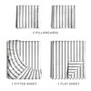 Picture of Striped Bed Sheets - Pin Striped Sheets - Grey and White Sheets - Grey and White Striped Sheets - Full Striped Sheets - Hotel Luxury Bed Sheets - Deep Pockets - Breathable & Cooling Sheets