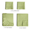 Picture of Full Size Sheet Set - Breathable & Cooling Sheets - Hotel Luxury Bed Sheets - Extra Soft - Deep Pockets - Easy Fit - 4 Piece Set - Wrinkle Free - Comfy - Light Olive Green Bed Sheets - Fulls Sheets