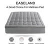 Picture of EASELAND California King Mattress Pad Pillow Top Mattress Cover Quilted Fitted Mattress Protector Long 8-21" Deep Pocket Cooling Mattress Topper (72x84 Inches, Light Grey)