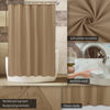 Picture of ALYVIA SPRING Extra Long Fabric Shower Curtain Liner Waterproof - 72" x 84", Soft & Lightweight XL Shower Curtain with 3 Magnets, Machine Washable - 72x84, Coffee