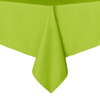 Picture of sancua Rectangle Tablecloth - 60 x 102 Inch - Stain and Wrinkle Resistant Washable Polyester Table Cloth, Decorative Fabric Table Cover for Dining Table, Buffet Parties and Camping, Apple Green