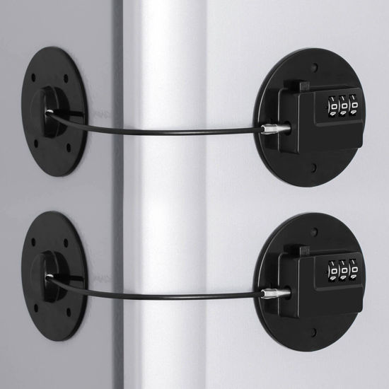 GetUSCart- 2 Pcs Fridge Lock, Refrigerator Lock, Secure Your Fridge with  Our Combination Lock!, no Keys Needed! This Pantry Lock Works on fridges,  freezers, cabinets, Drawers, and Even Toilet Seats.