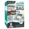 Picture of 6 Jumbo Vacuum Storage Bags, Space Saver Bags Compression Storage Bags for Comforters and Blankets, Vacuum Sealer Bags for Clothes Storage, Hand Pump Included