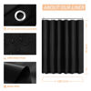 Picture of Mrs Awesome Clawfoot Tub Shower Curtain or Liner with 12 Magnets - Free 36 Hooks Included, Waterproof PEVA, 180" x 70", Black