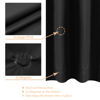 Picture of Mrs Awesome Clawfoot Tub Shower Curtain or Liner with 12 Magnets - Free 36 Hooks Included, Waterproof PEVA, 180" x 70", Black