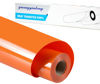 Picture of guangyintong Heat Transfer Vinyl for T-Shirts 12" x 8ft - Orange HTV Vinyl Roll Iron on-Easy to Cut &Weed, Glossy Surface (Orange k7)