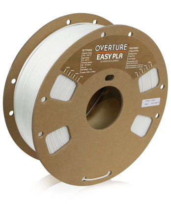 Picture of OVERTURE Easy PLA 1.75mm 3D Printer Filament, 1kg Cardboard Spool (2.2lbs), Dimensional Accuracy +/- 0.03mm, Fit Most FDM Printer (Easy White)