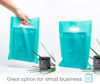 Picture of Choice Marts 100 Teal Bags for Small Business 1.5Mil 9"x12" Merchandise Bags Extra Thick Glossy Thank You Bags and Shopping Bags For Small Business with Die Cut Handles Teal Gift Bags For Retail