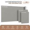 Picture of ONine Leather Repair Patch，Self-Adhesive Couch Patch，Available Anti Scratch Leather 5”X7.9”(12.7cm x 20cm) Peel and Stick for Sofas, Car Seats Hand Bags Jackets(Light Gray)