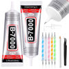 Picture of B7000 Adhesive Rhinestones Glue for Crafts, 2PCS 110ml / 3.7 fl oz B7000 Clear Glue with 5 Dotting Pen Tool, Wax Pencil and Tweezer, Jewelry Glue for DIY Craft Makeup Shoes Jewelry Making Nail Art