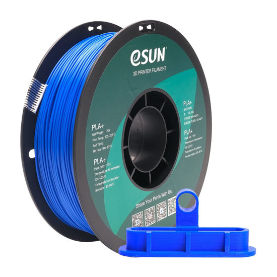 Picture of eSUN PLA+ Filament 1.75mm, 3D Printer Filament PLA Plus, Dimensional Accuracy +/- 0.03mm, 1KG Spool (2.2 LBS) 3D Printing Filament for 3D Printers, Blue