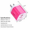 Picture of Charger Plug, USB Wall Charger, Ailkin USB Charging Block Base Box Cube Outlet Power Adapter for LG, Samsung Galaxy, Kindle, Moto, Huawei, HTC, ZTE, Xiaomi, iPhone, Fast Charging USB Charger Brick