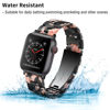 Picture of HOPO Compatible With Apple Watch Band 38mm 40mm 42mm 44mm Thin Light Resin Strap Bracelet With Stainless Steel Buckle Replacement For iWatch Series 8 7 6 5 4 3 2 1 SE (Black Rose/Black,42/44/45/49mm)