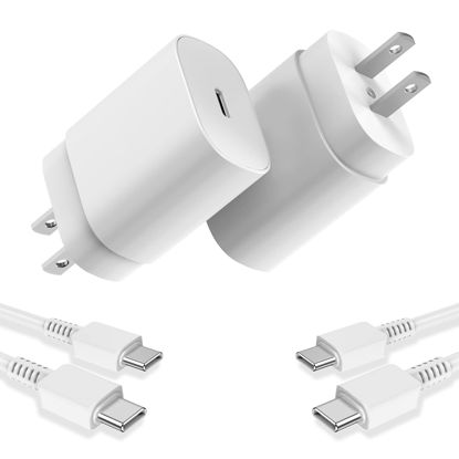 Picture of Type C Charger, 2 Pack 25W PD USB C Wall Charger Super Fast Charging Block & 10ft Android Phone Charger Cable for Samsung Galaxy S23 S22 S21 S20 Plus Ultra, Note 20 10 9 8/ S10 9 8/ Pixel 6 5 4 Pro XL