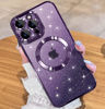 Picture of JUESHITUO Magnetic Glitter Case Designed for iPhone 14 Pro Max Case with Full Camera Protection and Strongest Magnetism, Soft TPU Plating Luxury Sparkly Shockproof Slim Case for Women Girls - Purple