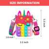 Picture of Civan Small Pop Purse, Unicorn Pop Purse for Girl and Women Pop Bag with Unicorn Pop Toy, Shoulder Bag Fidget Toys Pop Fidget Backpack Toy for ADHD Anxiety Kids Backpack Silicone Bag Pop for Girls…