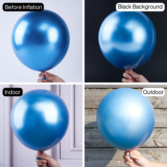 GetUSCart- PartyWoo Metallic Blue Balloons, 50 Pcs 12 Inch Metallic ...