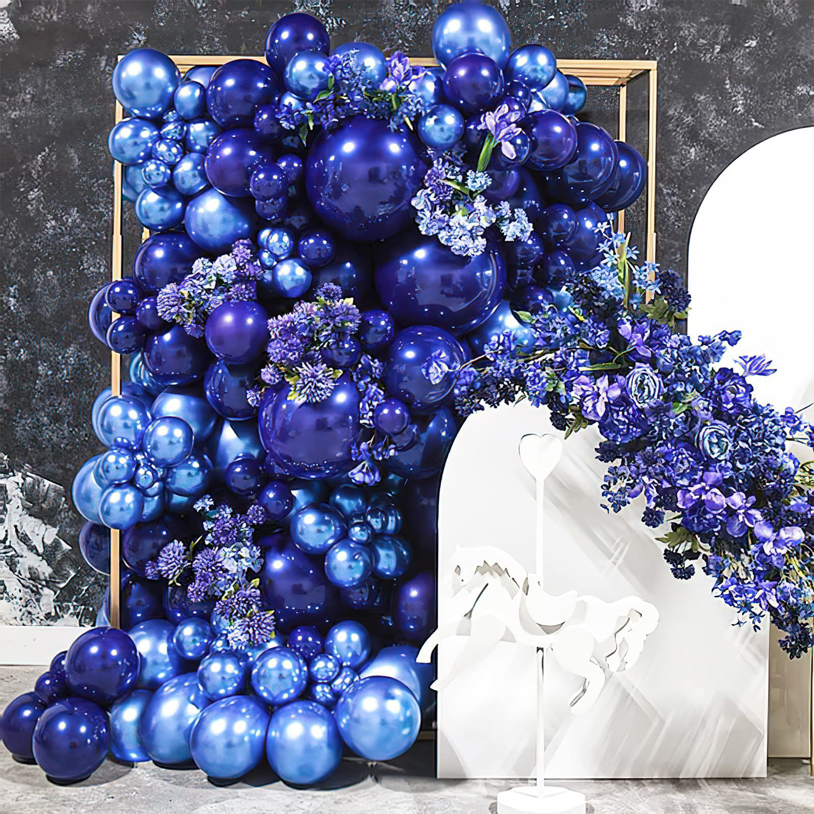 GetUSCart- PartyWoo Metallic Blue Balloons, 50 Pcs 12 Inch Metallic ...