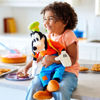 Picture of Disney Store Official Goofy Medium Soft Toy for Kids, Medium 18 1/2 inches, Cuddly Character with Embroidered Patch on Trousers, Includes Top Hat - Suitable for Ages 0+