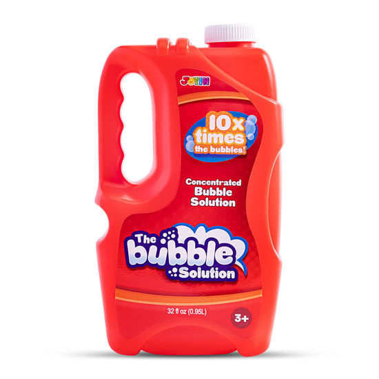 Picture of JOYIN 32 oz Bubble Solution Refills (up to 2.5 Gallon) Big Bubble Solution, Bubble Concentrated for Bubble Machine, Bubble Juice Refills (Red)