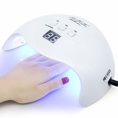 Picture of Gel UV LED Nail Lamp,LKE Nail Dryer 40W Gel Nail Polish UV LED Light with 3 Timers Professional for Nail Art Tools Accessories White