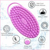 Picture of Avilana Exfoliating Silicone Body Scrubber Easy to Clean, Lathers Well, Long Lasting, and More Hygienic Than Traditional Loofah (Style 1-Teal Green)