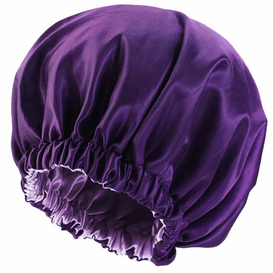 Picture of Satin Bonnet Silk Bonnet Hair Bonnet for Sleeping Satin Bonnet for Hair Bonnets for Women Silk Bonnet for Natural Hair