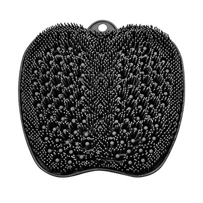 Picture of BESKAR Larger Shower Foot Scrubber Mat with Non-Slip Suction Cups- Cleans, Smooths, Exfoliates & Massages your Feet Without Bending, Improve Foot Circulation & Soothes Tired Feet- Black