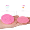 Picture of GAINWELL 50-Count Compressed Facial Sponges for Daily Facial Cleansing and Exfoliating, 100％ Natural Cosmetic Spa Sponges for Makeup Remover, Reusable, Pink