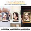 Picture of Rechargeable Makeup Vanity Mirror with 72 Led Lights, Lighted Travel Portable Light up Beauty Mirror, 3 Color Lighting, Dimmable Touch Screen, Tabletop Desk LED Foldable Cosmetic Mirror with Lights