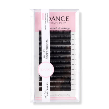 Picture of TDANCE Premium CC Curl 19mm Semi Permanent Individual Eyelash Extensions 0.03mm Thickness False Mink Silk Volume Lashes Extensions Professional Salon Use(CC,0.03,19mm)